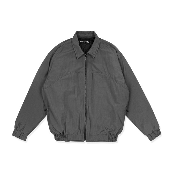 SCRIPT TRACK JACKET GREY | EMERALE