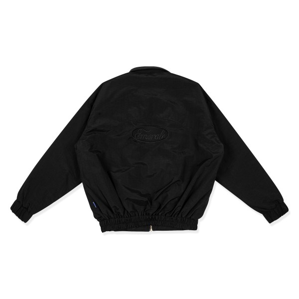 SCRIPT TRACK JACKET BLACK | EMERALE